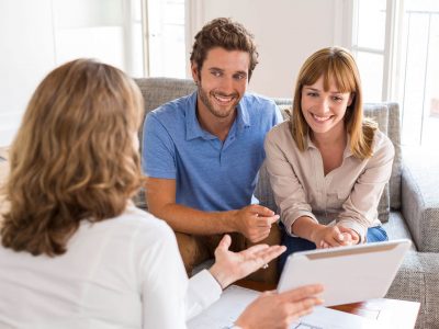 Couple buying a house